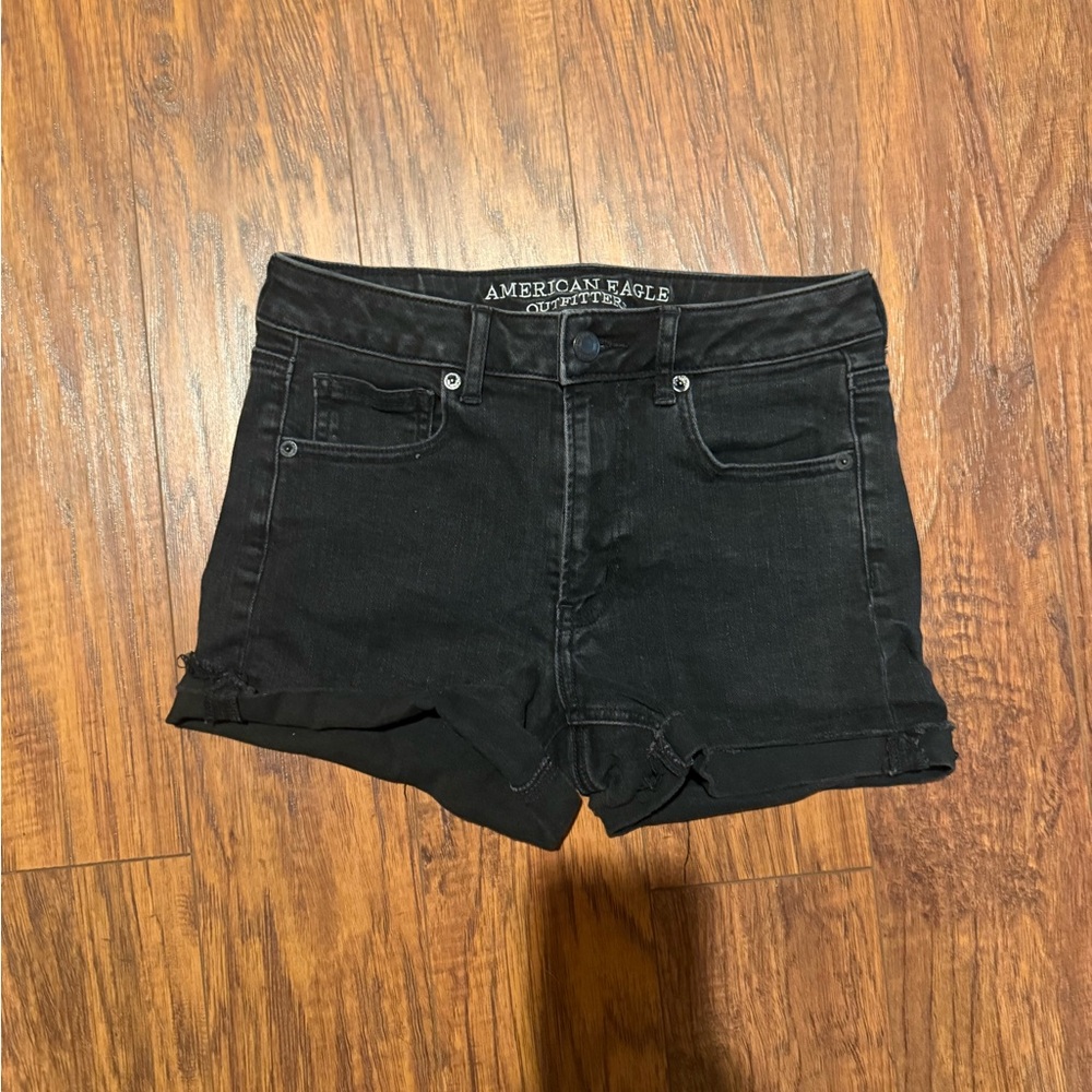 American Eagle Outfitters Black Denim Shorts